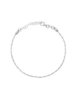 Bracciale Catena Cilindretti Diamantati in ARGENTO 925