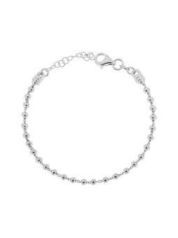 Bracciale catena con Palline con finitura liscia e lucida.