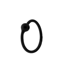 Piercing Naso Cerchio nero mm 8 in ARGENTO 925