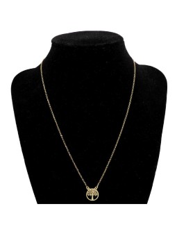 Collana catena rolo con albero della vita centrale in argento 925