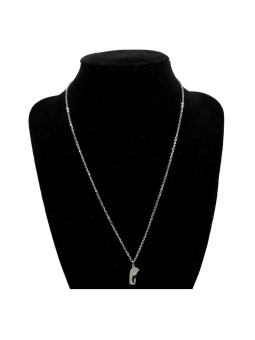 Collana catena forzatina diamantata con madonna miracolosa in acciaio