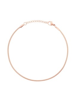 Cavigliera Catena Maglia Snake mm 3 in ACCIAIO colore Rosa