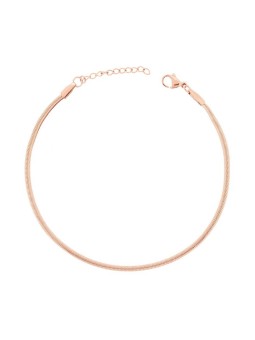 Cavigliera Catena Maglia Snake mm 4 in ACCIAIO colore Rosa