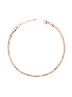 Cavigliera Catena Maglia Snake mm 5 in ACCIAIO colore Rosa