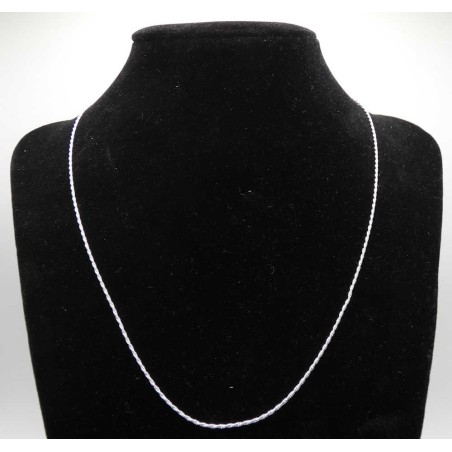 Catena Corda Diamantata 317 sezione mm 1.3 lunghezza cm 45 in ARGENTO 925