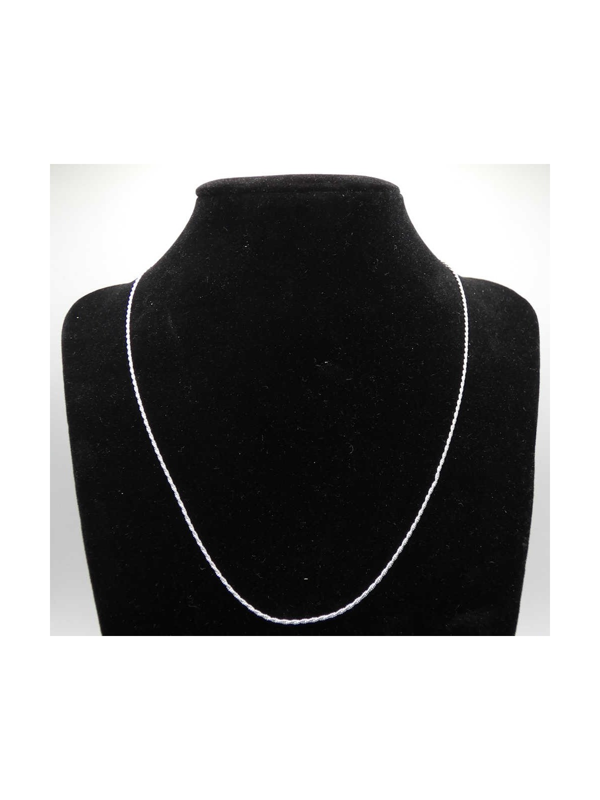 Catena Corda Diamantata 317 sezione mm 1.3 lunghezza cm 45 in ARGENTO 925