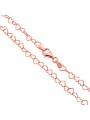 Catena Cuori sezione mm 4.5 lunghezza cm 40 in ARGENTO 925 Galvanica Rosa