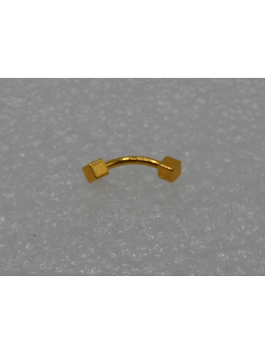 Body Pearcing Banana mm 14 con Cubetti Multicolor mm 2.5 in ACCIAIO Chirurgico