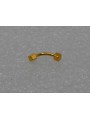 Body Pearcing Banana mm 14 con Cubetti Multicolor mm 2.5 in ACCIAIO Chirurgico