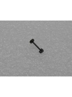 Body Piercing Labret Nero mm 12 con Cuore mm 3.5 in ACCIAIO Chirurgico