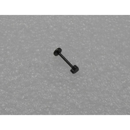 Body Piercing Labret Nero mm 12 con Cuore mm 3.5 in ACCIAIO Chirurgico
