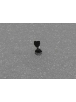 Body Piercing Labret Nero mm 12 con Cuore mm 3.5 in ACCIAIO Chirurgico