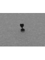 Body Piercing Labret Nero mm 12 con Cuore mm 3.5 in ACCIAIO Chirurgico