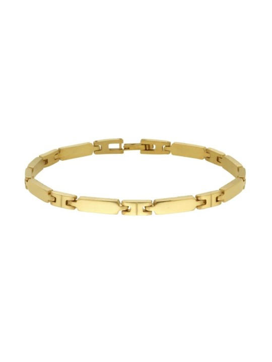 Bracciale Uomo Imperniato in ACCIAIO colore Oro (4,3 mm)