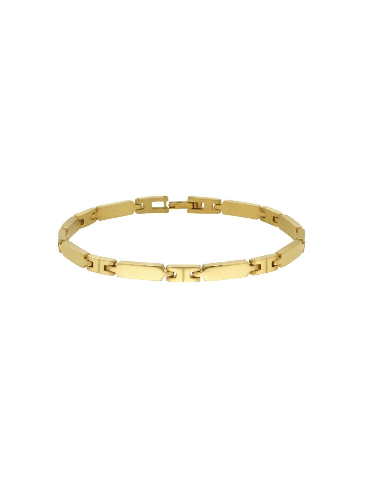 Bracciale Uomo Imperniato in ACCIAIO colore Oro (4,3 mm)