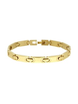 Bracciale Uomo Imperniato in ACCIAIO colore Oro (7 mm)