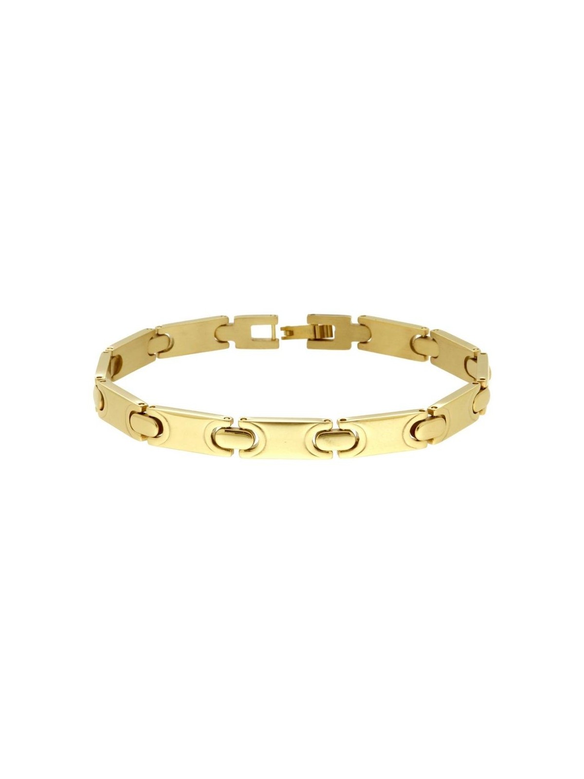 Bracciale Uomo Imperniato in ACCIAIO colore Oro (7 mm)