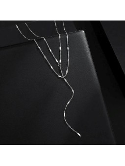 Collana a strati in acciaio stile semplice