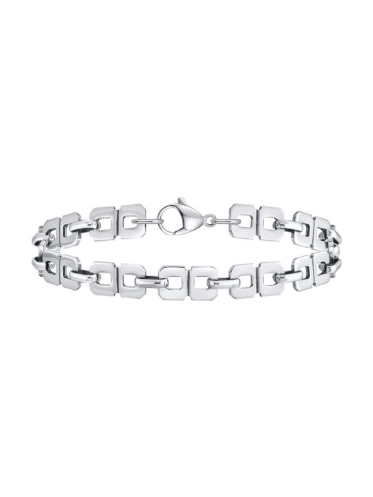 Bracciale Unisex in Acciaio Inossidabile con Maglia Infinito