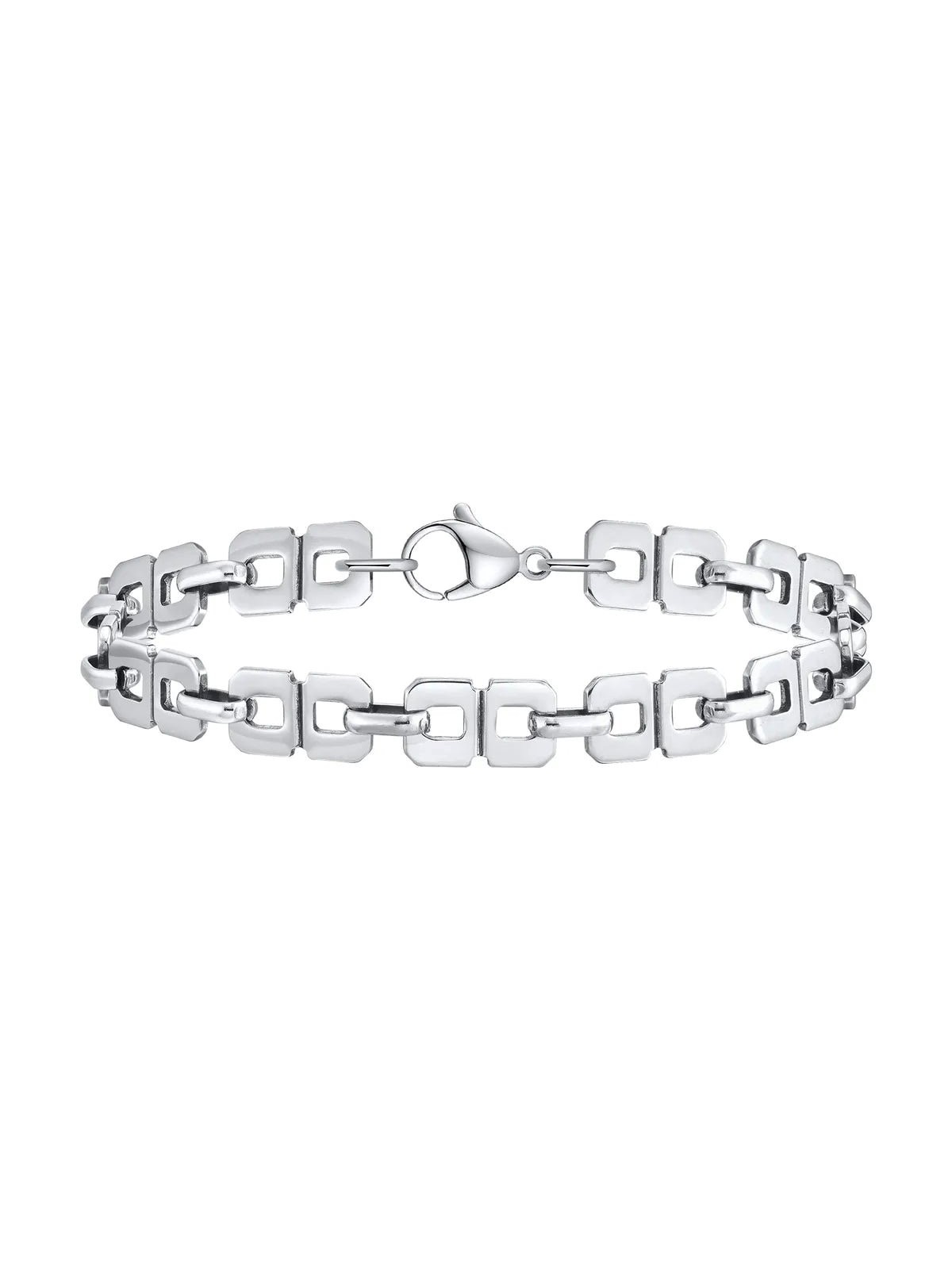 Bracciale Unisex in Acciaio Inossidabile con Maglia Infinito