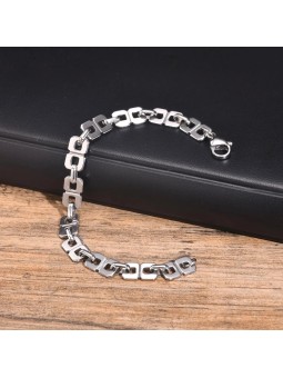 Bracciale Unisex in Acciaio Inossidabile con Maglia Infinito