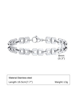Bracciale Unisex in Acciaio Inossidabile con Maglia Infinito
