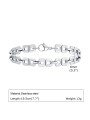 Bracciale Unisex in Acciaio Inossidabile con Maglia Infinito