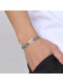 Bracciale Unisex in Acciaio Inossidabile con Maglia Infinito
