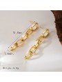 Orecchini pendenti in acciaio placcato oro 18k stile vintage