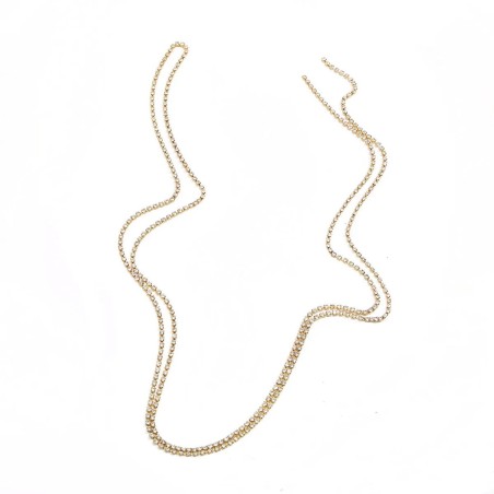 Collana elegante in lega sottile con micro cristalli quadrati intarsiati