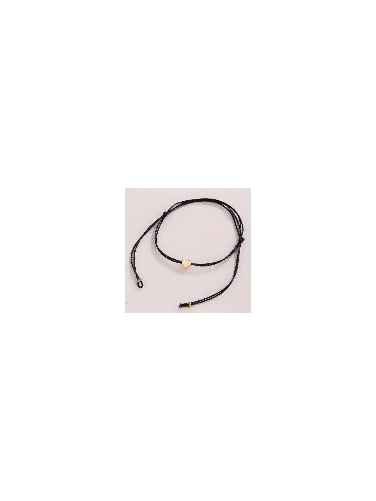 Bracciale da donna doppio filo con cuore in lega placcata
