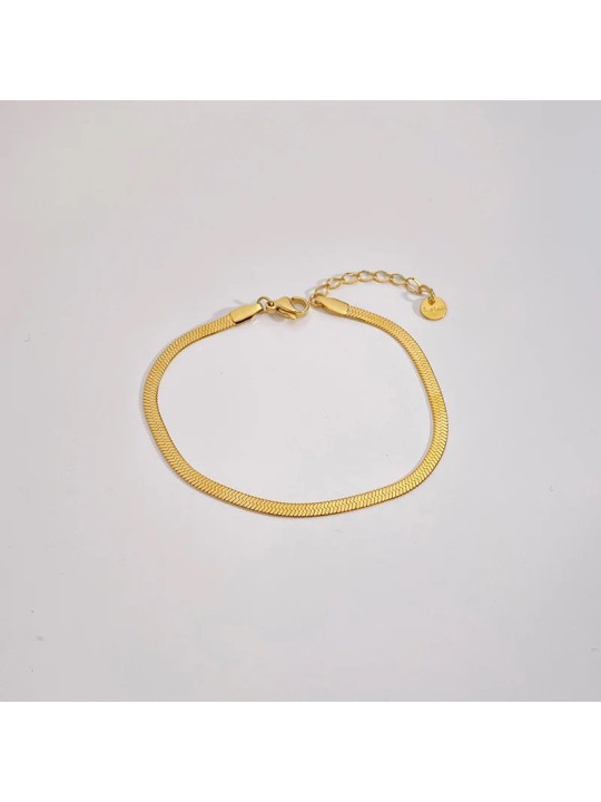 Bracciale casual geometrico in acciaio placcato