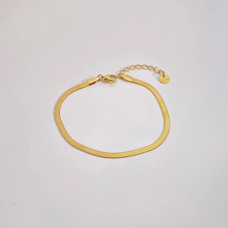 Bracciale casual geometrico in acciaio placcato