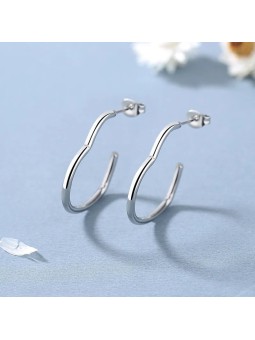Orecchini a forma di cuore in acciaio al titanio placcato oro 18k