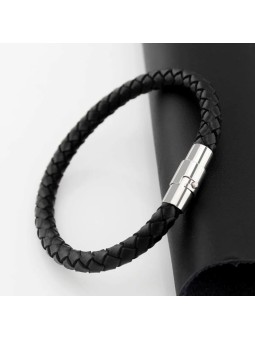 Bracciale Unisex in Corda Tinta Unita con Chiusura Magnetica