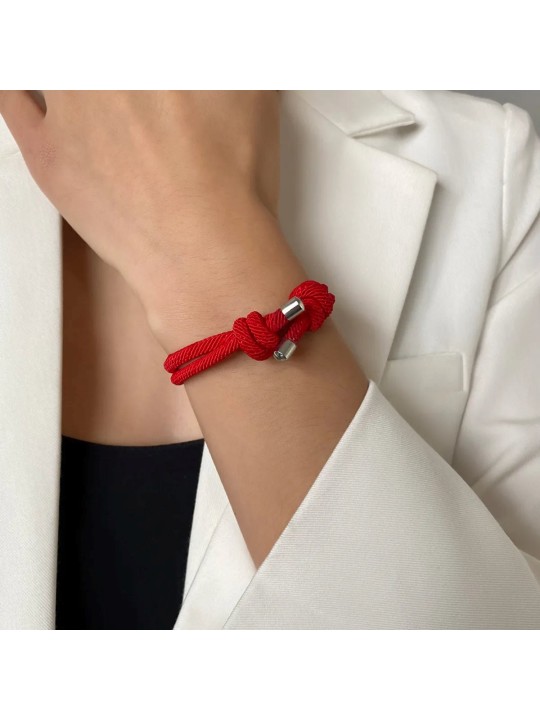 Bracciale con coulisse in corda intrecciata