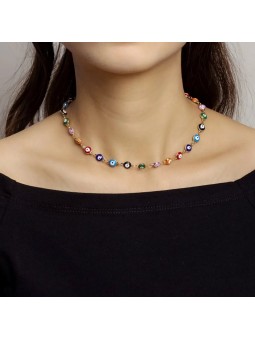 Collana con occhi di Allah stile bohémien colorati e retrò