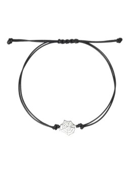 Bracciale fatto a mano in corda e lega con ragnatela retrò hip-hop