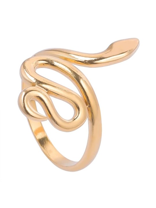 Anello serpente aperto Lady Snake in acciaio inossidabile 304