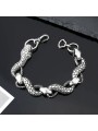 Bracciale hip-hop in metallo con serpente e infinito