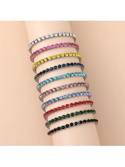 Bracciale Tennis in Acciaio Inossidabile 304 con Zirconi Lucidi