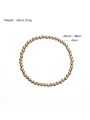 Bracciale unisex con perline in acciaio inossidabile placcato oro