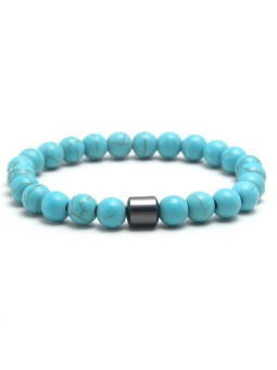 Bracciale unisex con perline in pietra naturale stile semplice casual
