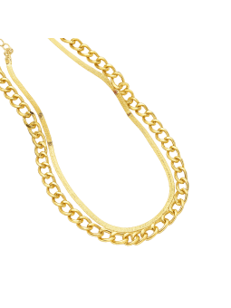 Collana a strati in lega di zinco tinta unita in stile classico