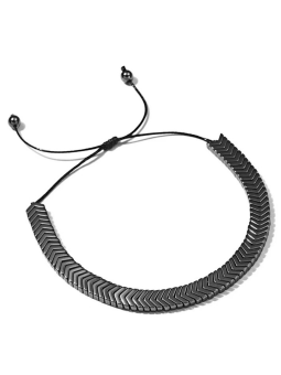 Bracciale Unisex con Maglia Snake in Ematite