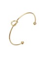 Bracciale Rigido in Metallo con Nodo Centrale e Placcatura in Oro