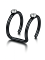 Orecchino Earcuff in Acciaio con Zirconi Stile Etnico