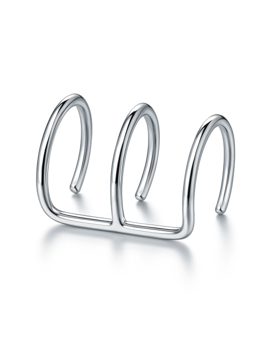 Orecchino Earcuff in Acciaio Stile Etnico