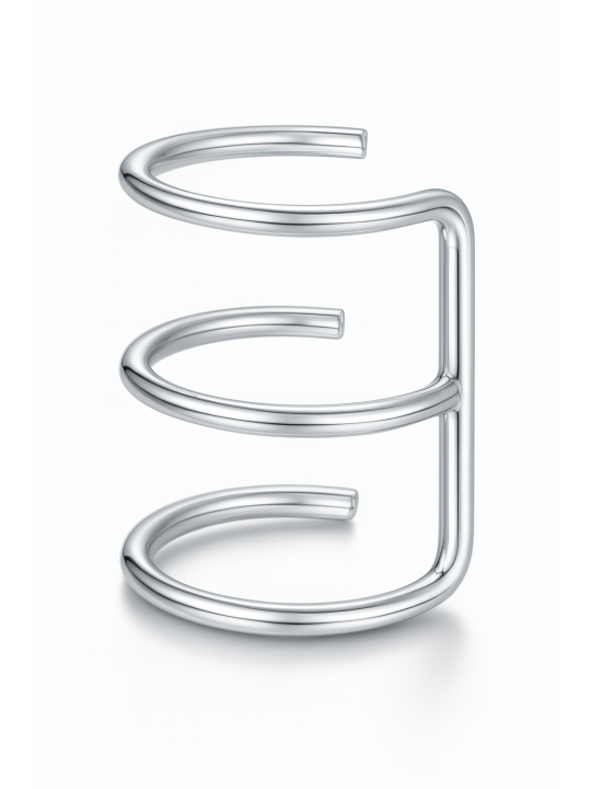Orecchino Earcuff in Acciaio Stile Etnico