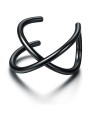 Orecchino Earcuff Incrociato in Acciaio Stile Etnico